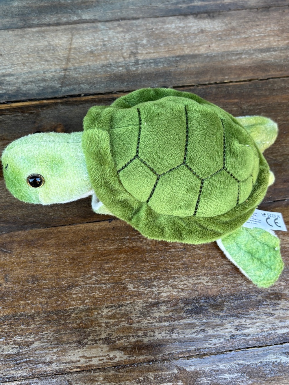 Wild Republic Green Sea Turtle Plush Hugger Slap Bracelet Toy